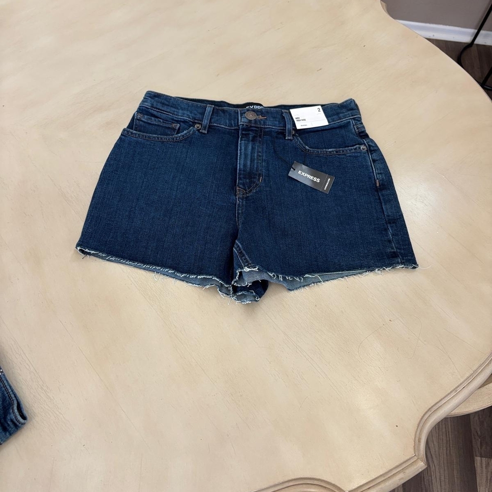 Express Women's Deep Indigo Jean Shorts
